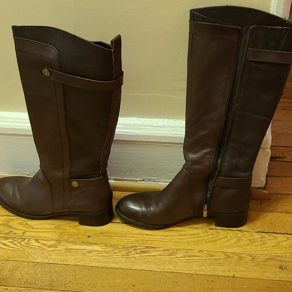 Franco Sarto two toned brown L-Cymbols leather